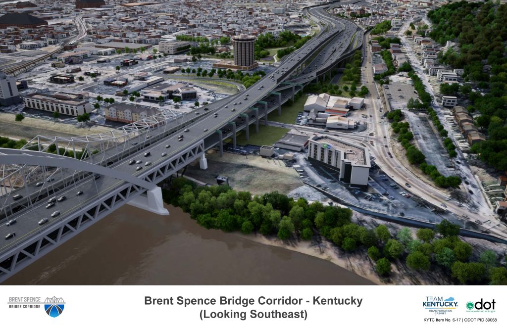 Brent Spence Bridge Corridor, Looking Southeast from Ohio