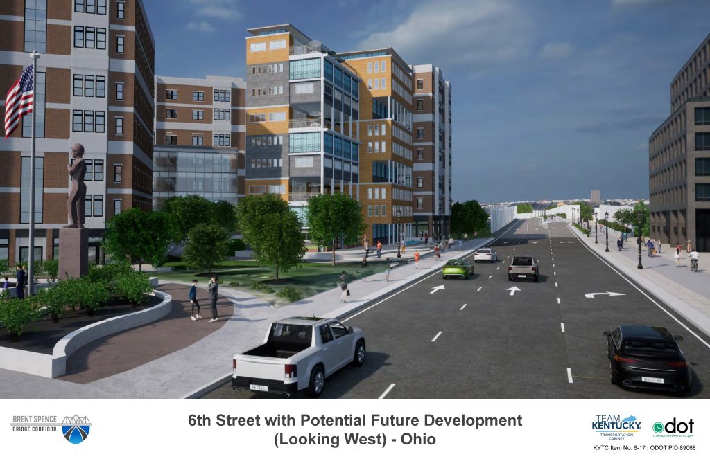 Sixth Street with Potential New Development, Looking West, Day View