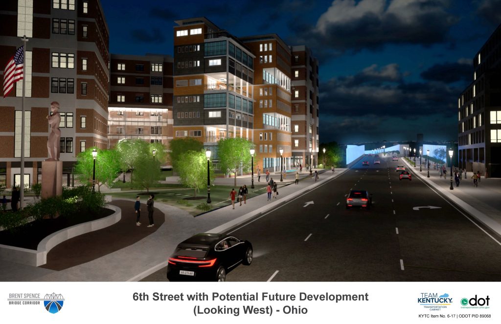 Sixth Street with Potential New Development, Looking West, Day View